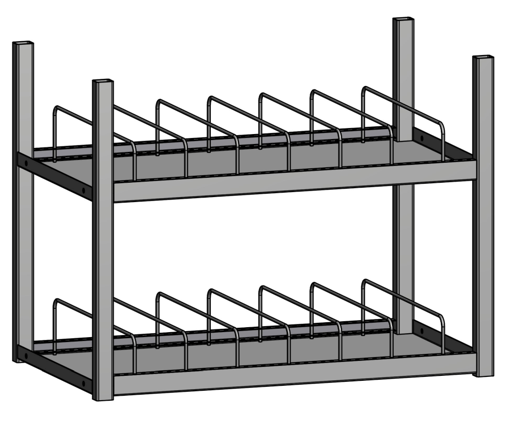 Bild von JURA-MODUL - Mittelteil - Dosenmodul mit zwei Fachböden 6 fach (VPE=1 Stück)